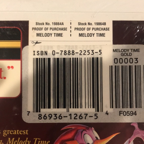 Disney Melody Time Vintage VHS Gold Collection New in Wrap - Picture 3 of 7